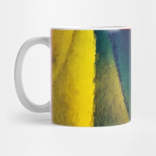 Colorful parrot feathers oil painting Mug